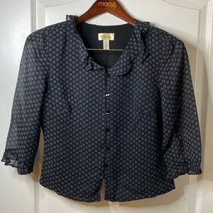 Talbots printed blouse/skirt